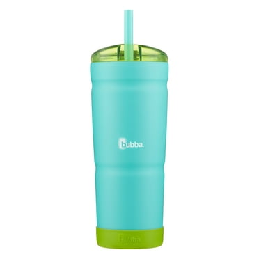 bubba Envy S Stainless Steel Tumbler with Straw and Bumper Rubberized in Teal, 24 fl oz.