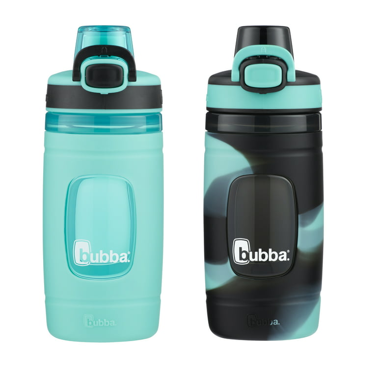 bubba Flo Kids Water Bottle Licorice & Island Teal Colorwash and Island  Teal & Licorice, 16 fl oz. 2 pack 