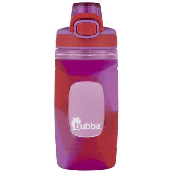 bubba Flo Kids Water Bottle with Silicone Sleeve, 16 oz., Watermelon and Wild Berry