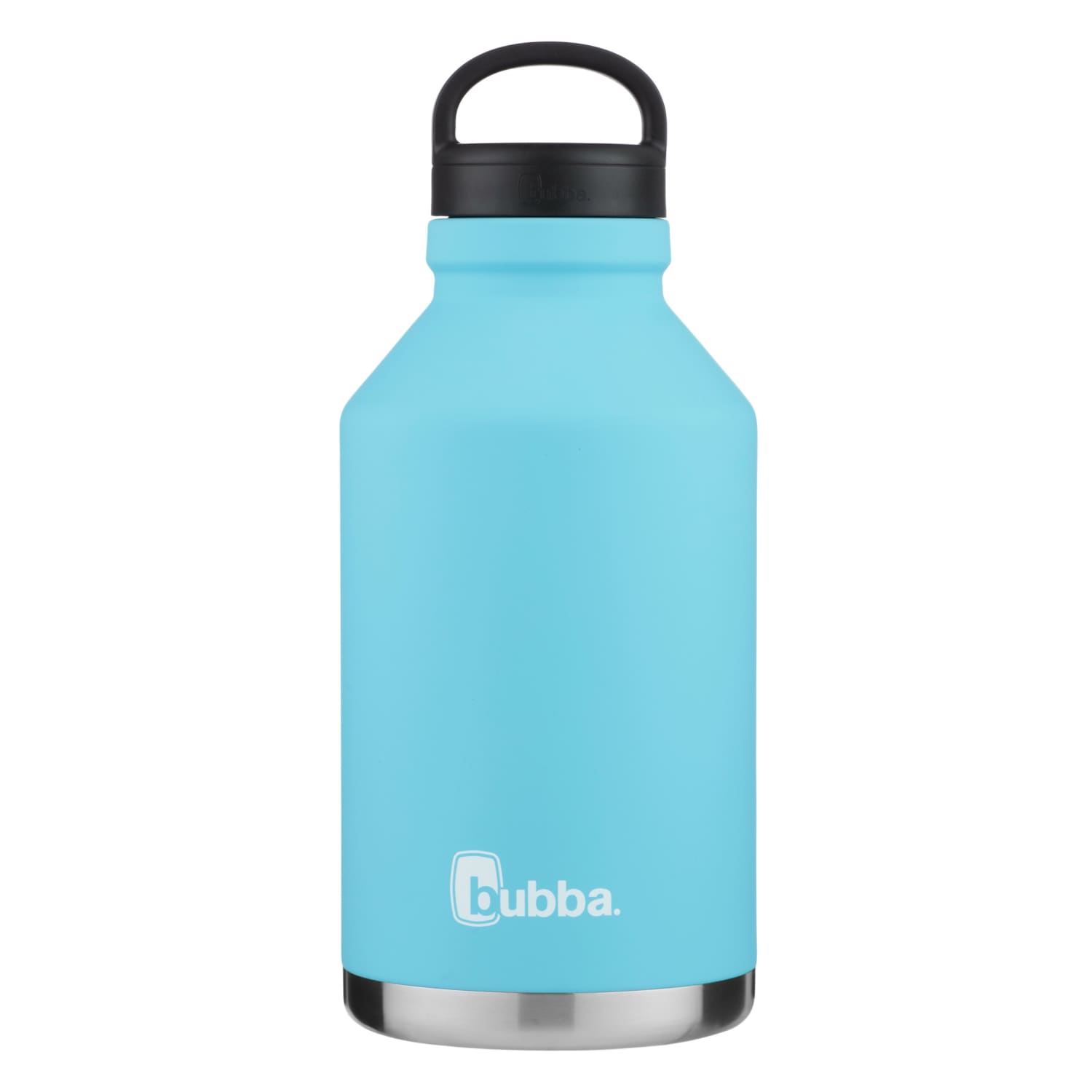 bubba Vacuum-Insulated Stainless Steel Rubberized Growler, 64oz., Pool Blue