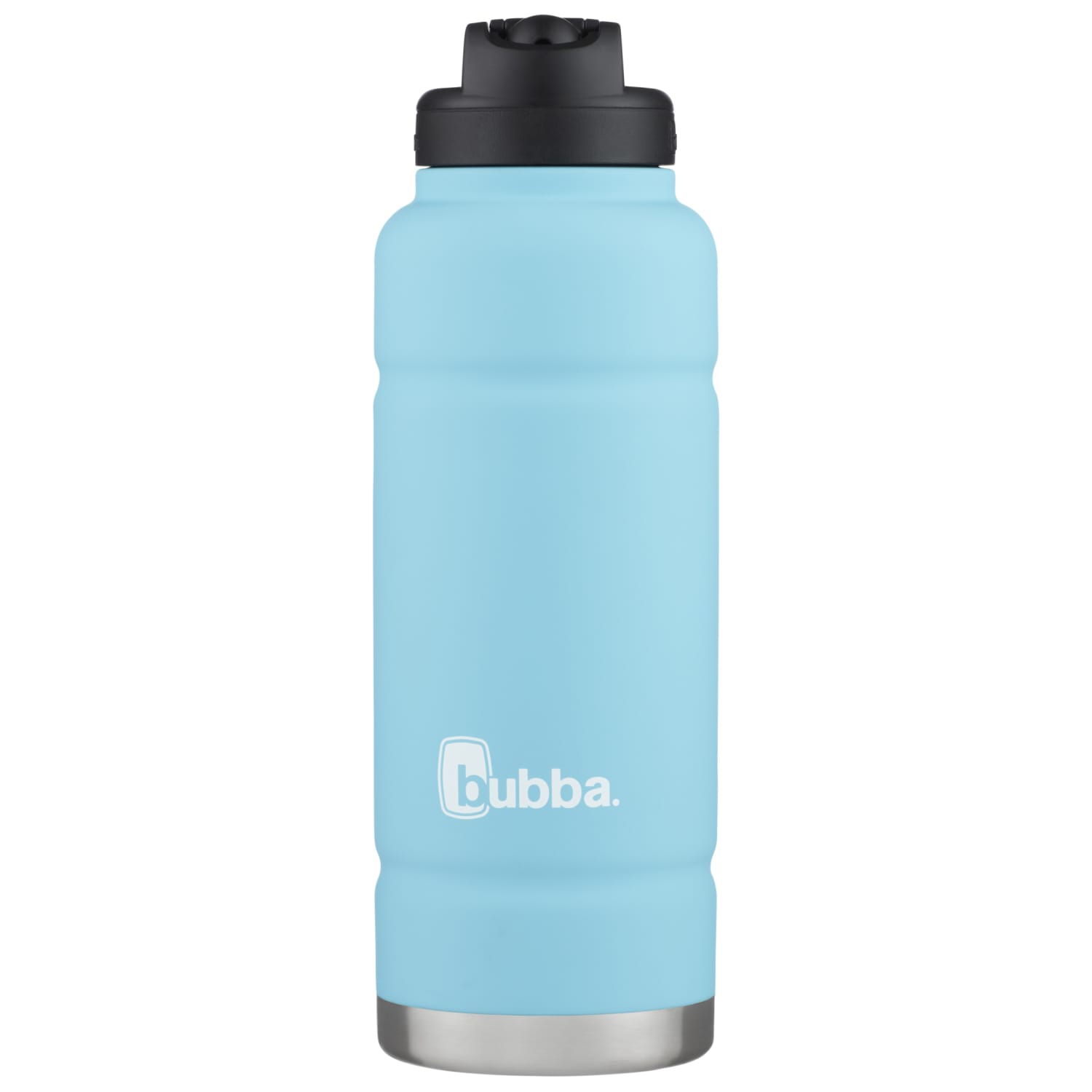 bubba Stainless Steel Trailblazer Water Bottle with Straw, Rubberized Pool Blue, 40oz.