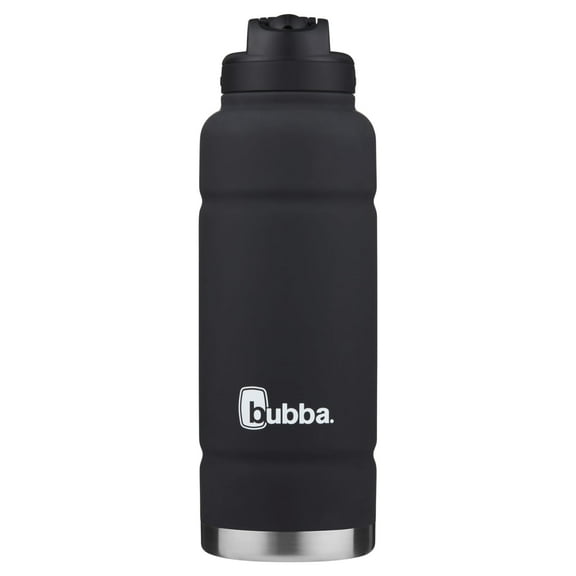 bubba Stainless Steel Trailblazer Water Bottle with Straw, Rubberized Licorice, 40 oz