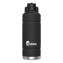 bubba Trailblazer Insulated Stainless Steel Water Bottle with Straw Lidin Black, 40 oz., Rubberized