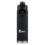 bubba Trailblazer Stainless Steel Water Bottle Push Button Lid Rubberized Black, 24 fl oz.