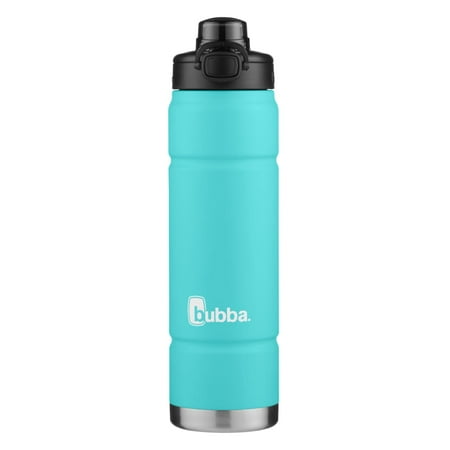 bubba Stainless Steel Trailblazer Water Bottle with Straw, Rubberized Island Teal, 24oz.