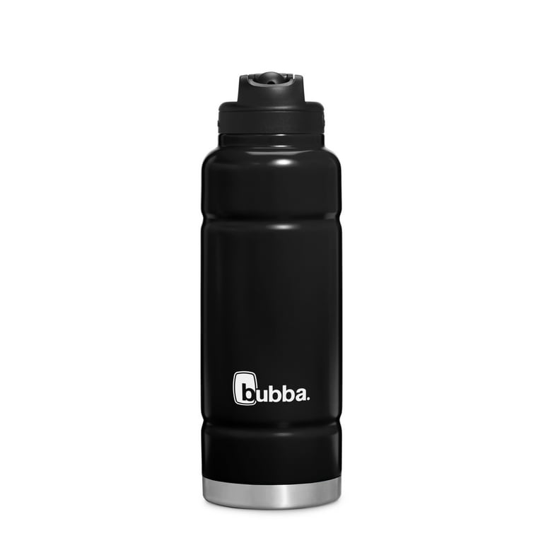 bubba Trailblazer Stainless Steel Water Bottle with Straw  Insulated Water  Bottle with Straw Spout, 40 oz, Licorice 