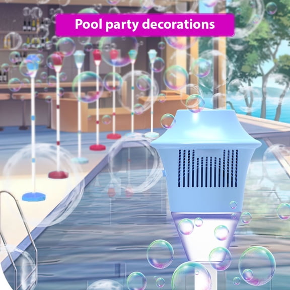 bubble blower Bubble Machine Light Vertical Bubble Maker Outdoor Wedding Christmas Party Interactive Rechargeable Street Light Shaped Automatic Bubble Machine