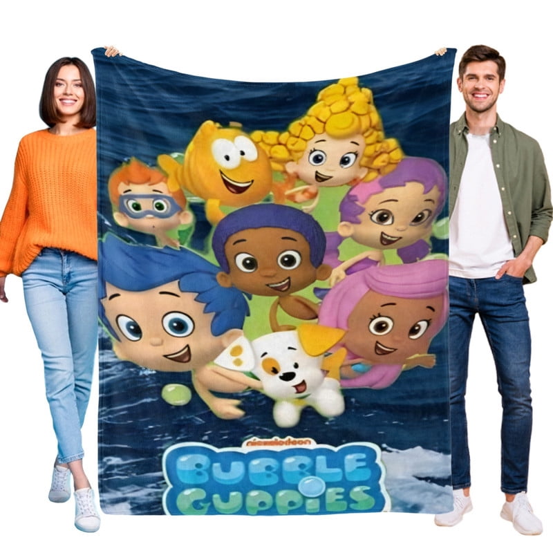 bubble guppies Throw Blanket Gifts for Fans Lover Girls Boys Women ...