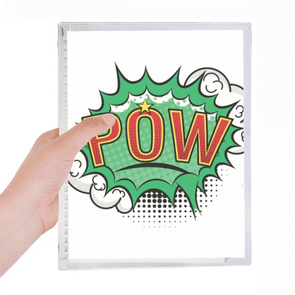 bubble pow green cartoon dialog notebook loose diary refillable journal statiry