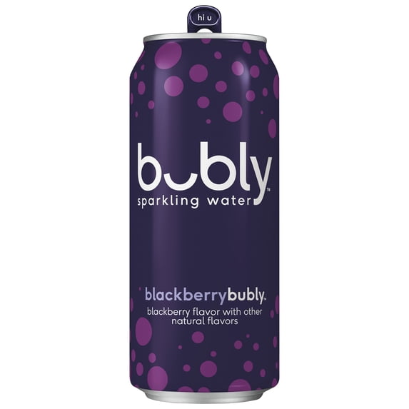 bubly Blackberry Sparkling Water, 16 fl oz, Can
