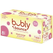 bubly Bounce Caffeinated Blood Orange Grapefruit Sparkling Water, 12 fl oz, 8 Pack Cans
