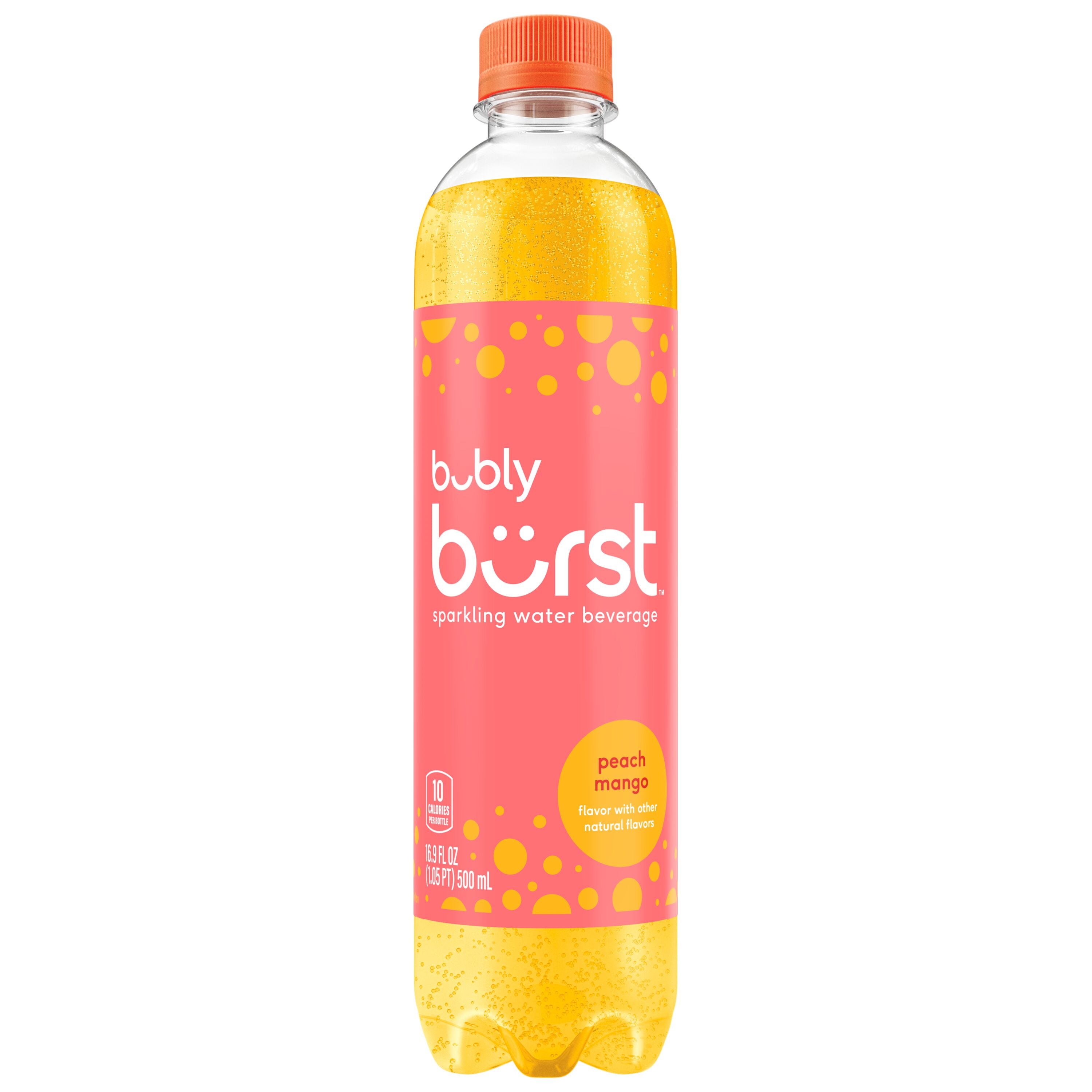 Bubly Burst Sparkling Water Peach Mango 16.9 Fl Oz