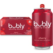 bubly Sparkling Water, The Super Mario Galaxy Movie Cherry, Zero Sugar & Zero Calories ,12 fl oz Cans (8 pack)