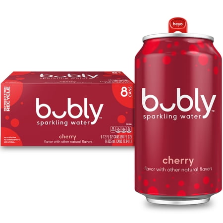 bubly Sparkling Water, The Super Mario Galaxy Movie Cherry, Zero Sugar & Zero Calories ,12 fl oz Cans (8 pack)