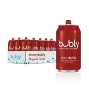 bubly Cherry Sparkling Water, 12 fl oz, 18 Pack Cans