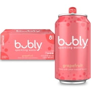 bubly Sparkling Water, The Super Mario Galaxy Movie Grapefruit, Zero Sugar & Zero Calories, 12 fl oz Cans (8 pack)