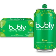 bubly Sparkling Water, The Super Mario Galaxy Movie Lime, Zero Sugar & Zero Calories, 12 fl oz Cans (8 pack)