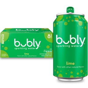 bubly Sparkling Water, Lime, Zero Sugar & Zero Calories, Seltzer Water, 12 fl oz, 8 Count