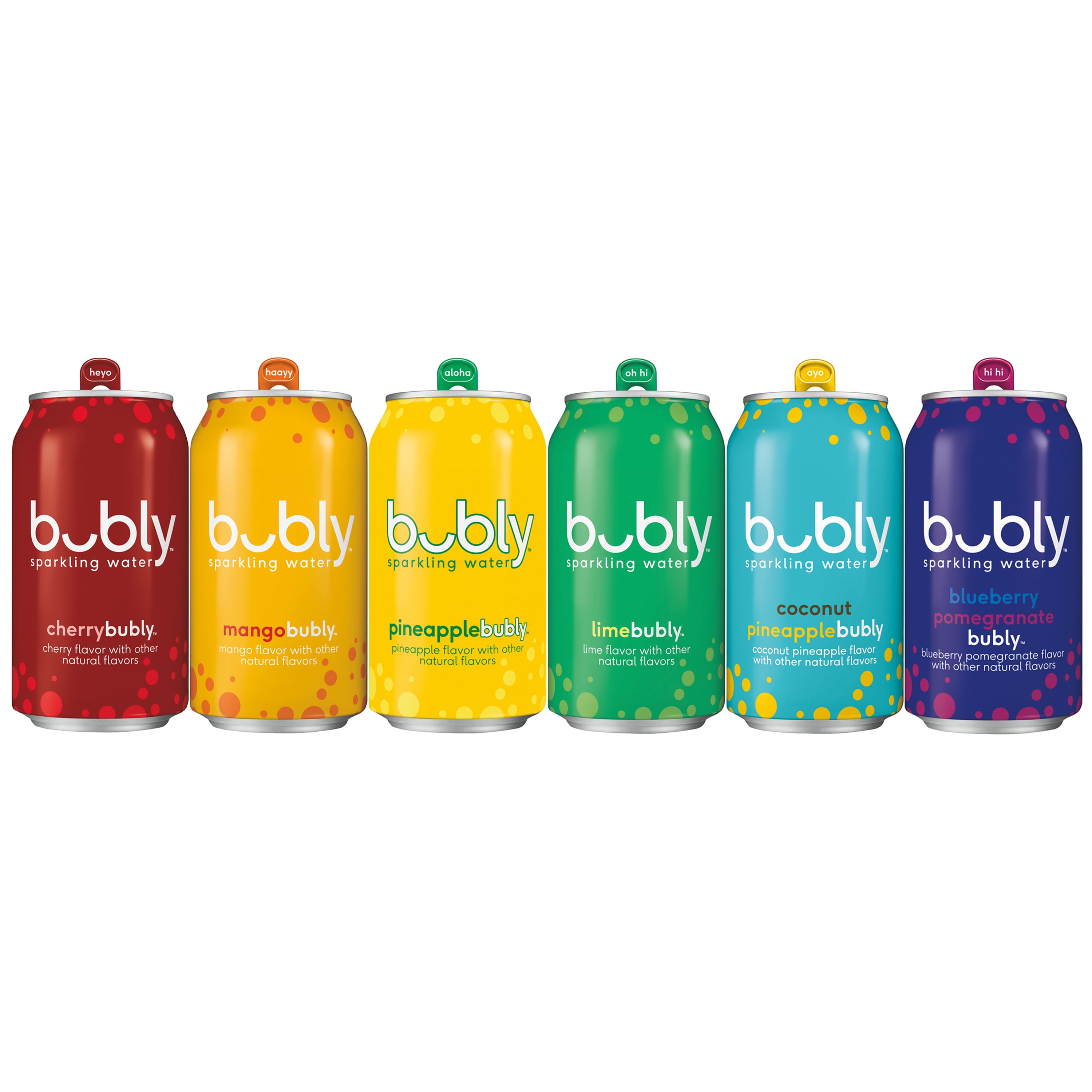 bubly Love Comes in All Flavors Sparkling Water, Variety Pack, 12 fl oz, 18 Pack Cans
