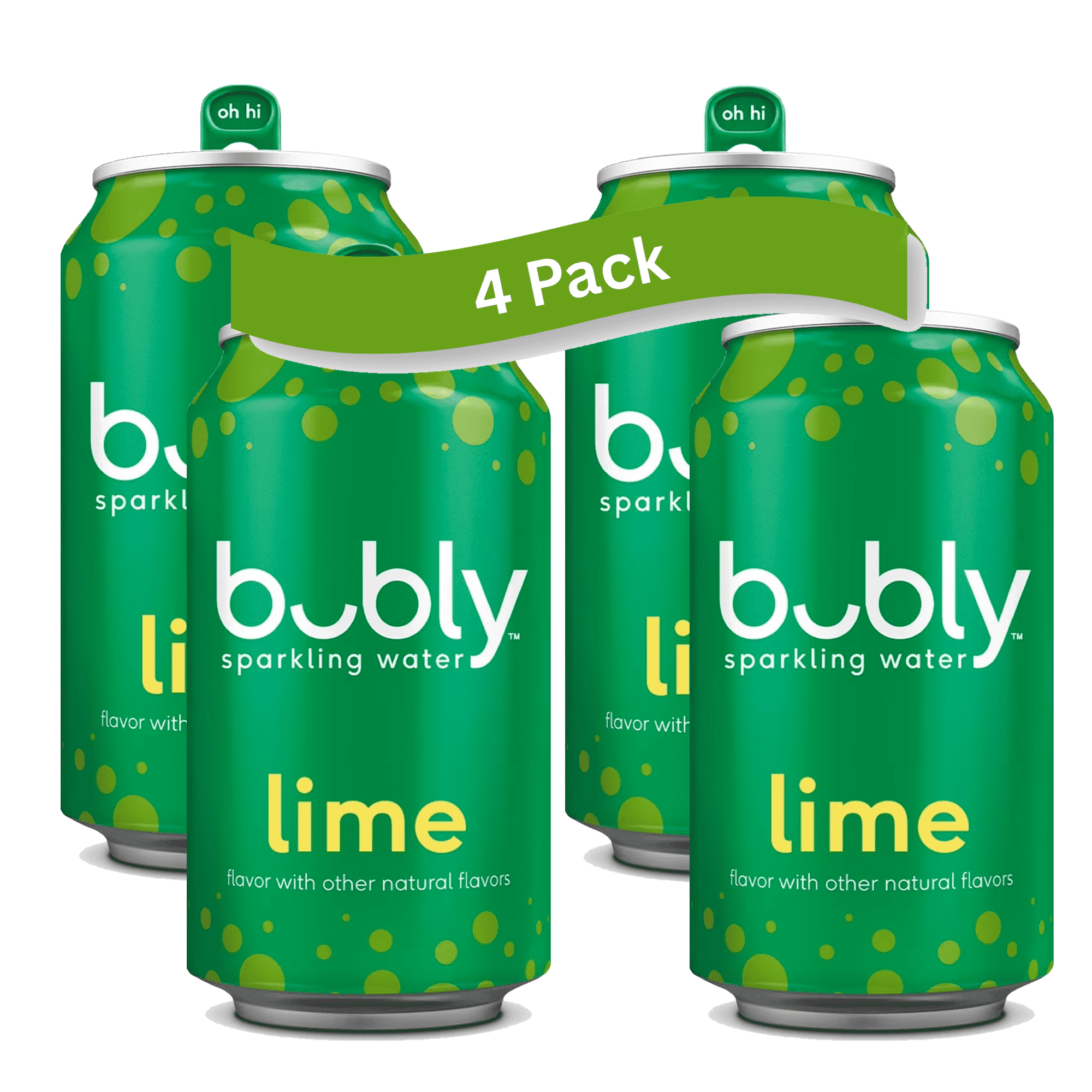 bubly Sparkling Water, Lime, Zero Sugar & Zero Calories ,12 fl oz Cans (4 pack)​