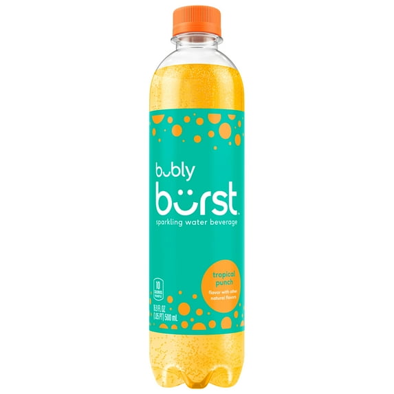 Bubly Burst Sparkling Water Tropical Punch 16.9 Fl Oz