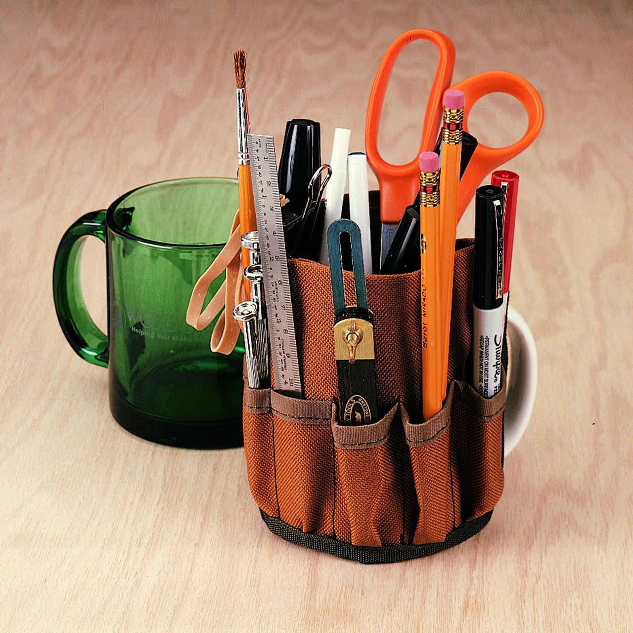 bucket boss mug boss mug organizer in brown, 99981d24
