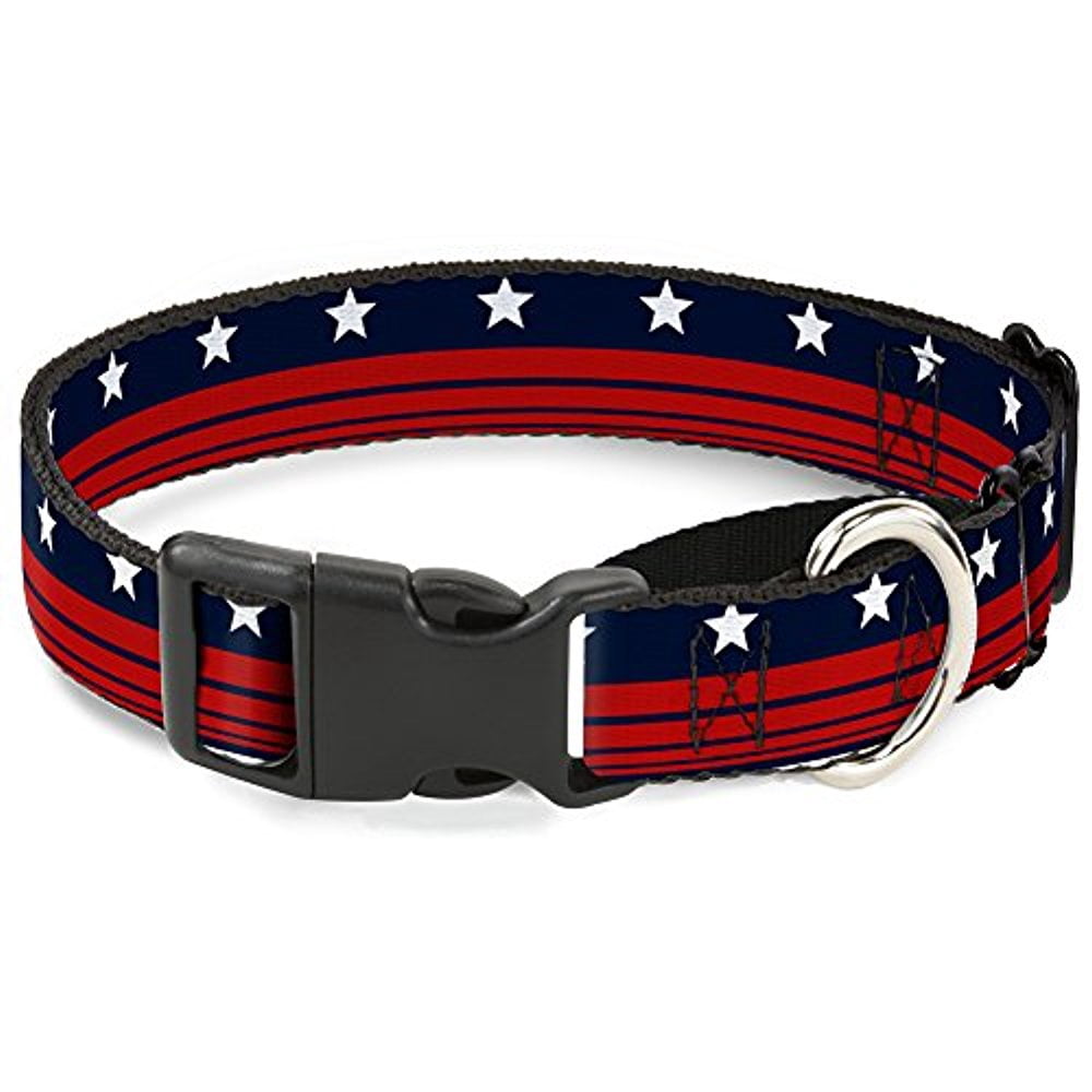 buckle-down americana stars & stripes4 blue white red martingale dog collar