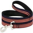 thumbnail image 1 of buckle-down dl-w30135-n narrow 0.5" american flag stripe dog leash, 4', 1 of 1