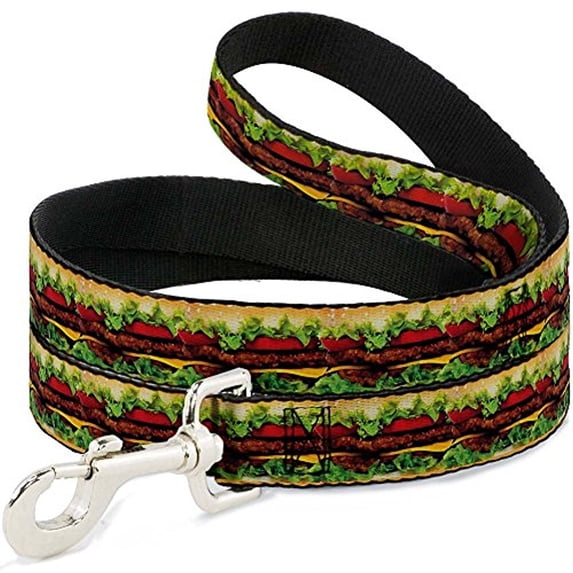 buckle-down dl-w30886 hamburger vivid dog leash