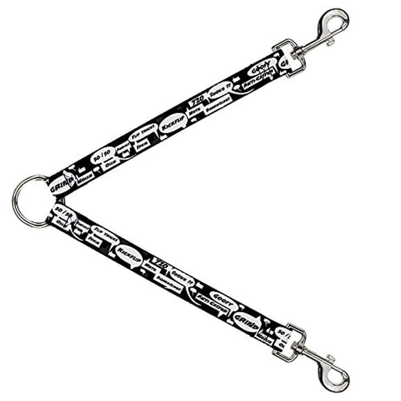 buckle-down leash splitter - skater bubbles - 1" wide - 30" length
