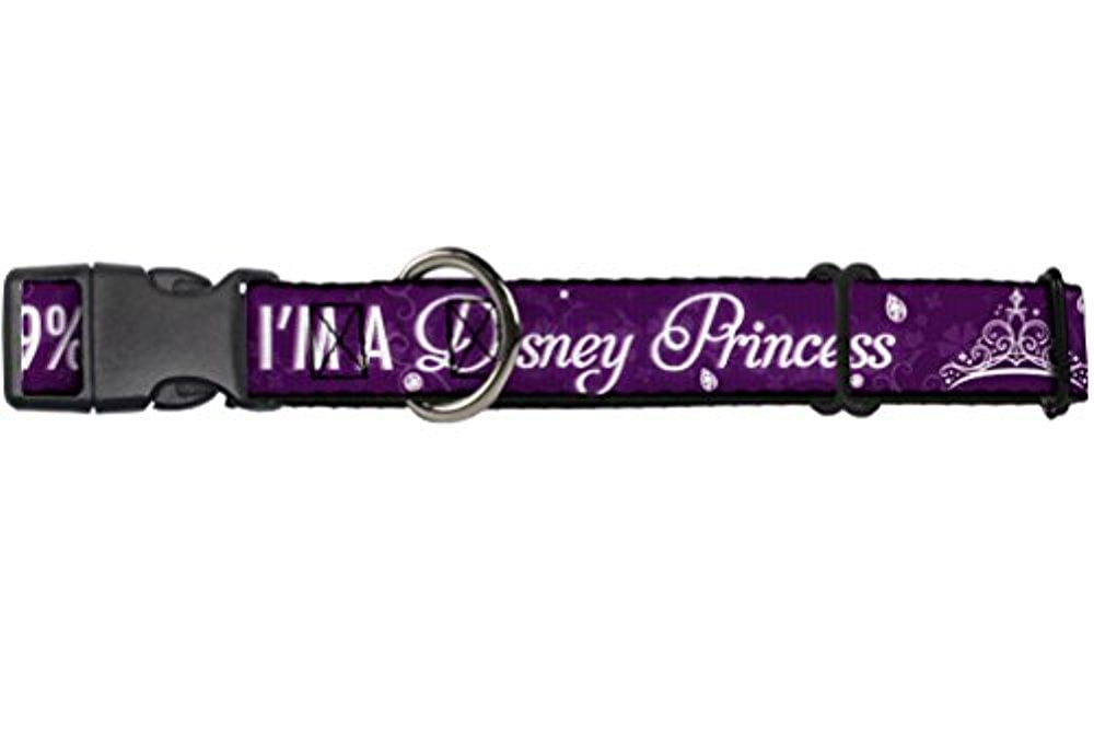 buckle-down martingale dog collar - i'm 99.9% sure i'm a disney princess pinks/white - 1.5" wide - fits 13-18" neck size - small