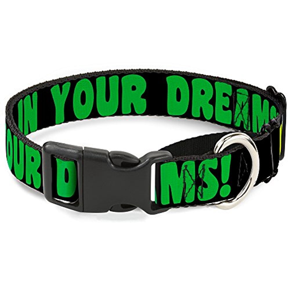 buckle-down mgc-w30930-l in your dreams! black pink green yellow martingale dog collar