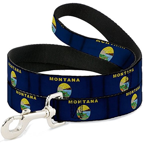 buckle-down "montana flags" dog leash