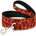 thumbnail image 1 of buckle-down "pepperoni pizza with crust vivid" dog leash, 1 of 1