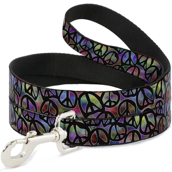 Buckle-Down Pet Leash, Dog Leash, Peace Psychedelic, 4 Feet Long 1.0 Inch Wide