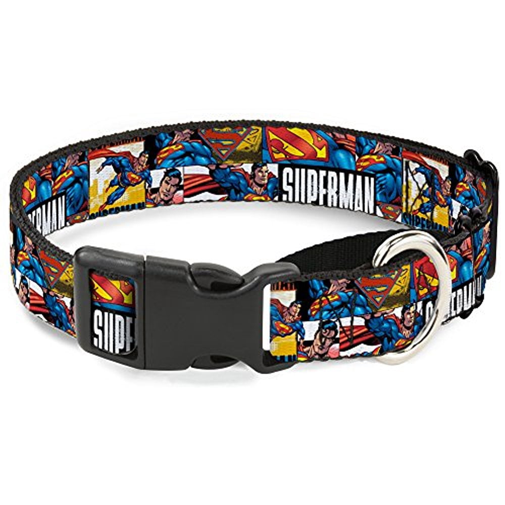 buckle-down "superman action blocks" martingale dog collar