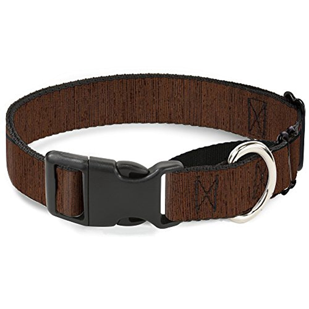 buckle-down wood grain vertical brown martingale dog collar