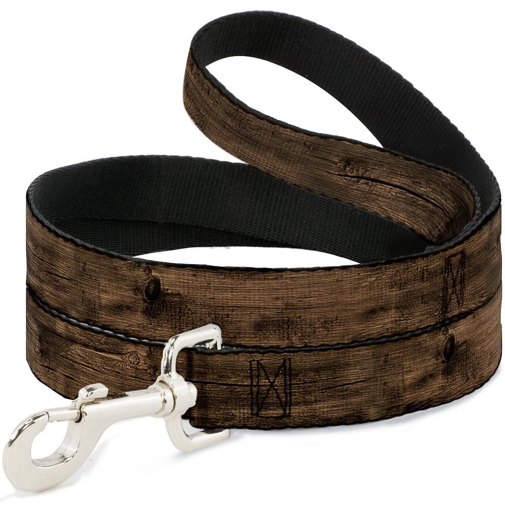 Buckle-Down Pet Leash, Dog Leash, Wood Grain Horizontal Brown, 6 Feet Long 1.0 Inch Wide