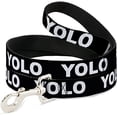 thumbnail image 1 of buckle-down "yolo black white" dog leash, 1 of 1