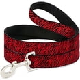 thumbnail image 1 of buckle-down "zebra 2 red" dog leash, 1 of 1