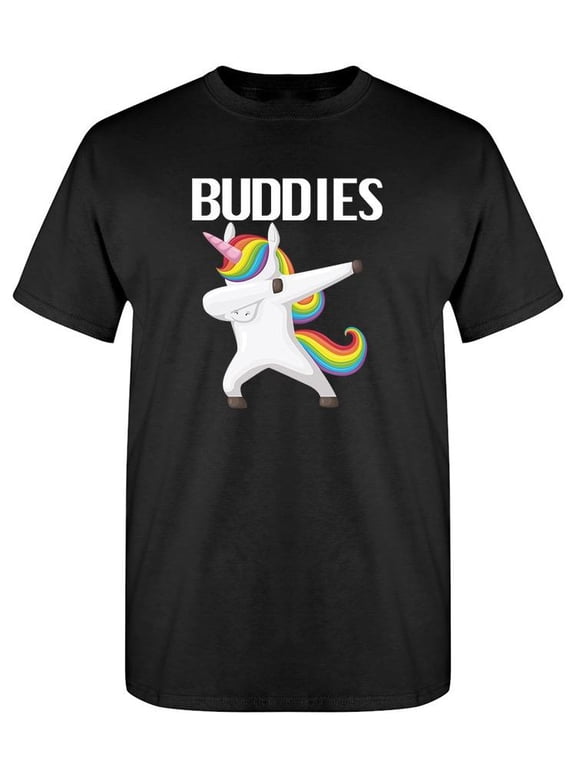 "buddies" Unicorn Dab Men T-Shirt, Male Small