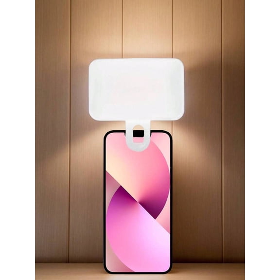 buguangdeng 1 Pc LED Fill Light Selfie Light LED Phone Light With 3 Lighting Mode Portable Mini Clip On Fill Light Makeup Live Stream Zoom Conference-White
