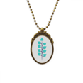 thumbnail image 1 of bule tree cartoon antique necklace brass vintage pendant keychain, 1 of 3