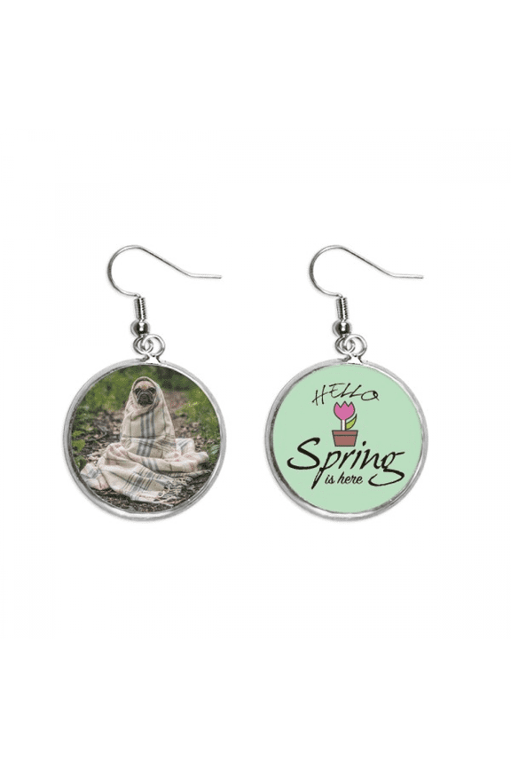 bulldog pet photography picture decoration dangle season sp earring jewelry