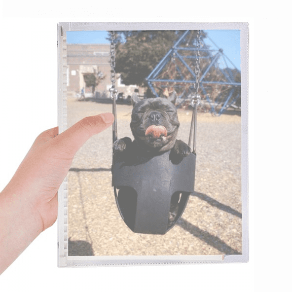 bulldog pet photography picture notebook loose diary refillable journal statiry