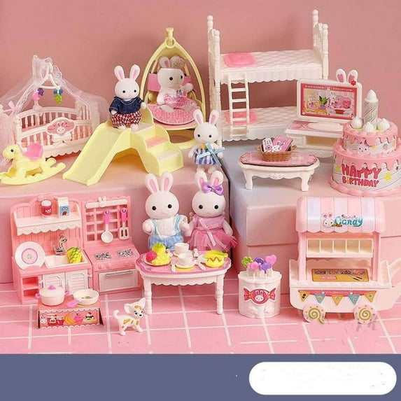 bunny-bedroom-kitchen-girl-doll-cake-play-house-childrens-toys