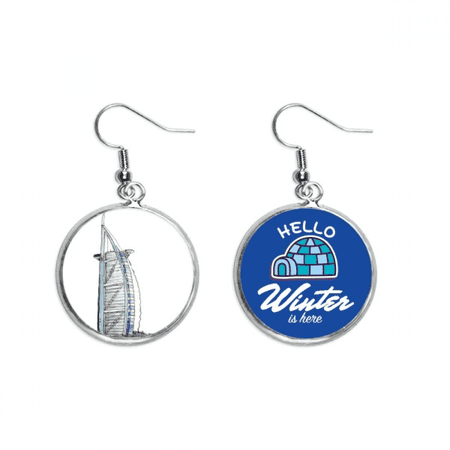 burj al-arab luxury hotel dubai dangle drop winter ice earring jewelry