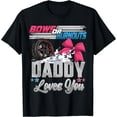 thumbnail image 1 of burnouts or bows gender reveal Party Announcement Daddy T-Shirt, 1 of 7