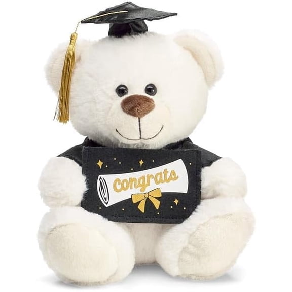 burton+BURTON Plush Gradution Bear with Cap and Gown, 9-Inch, Multicolor