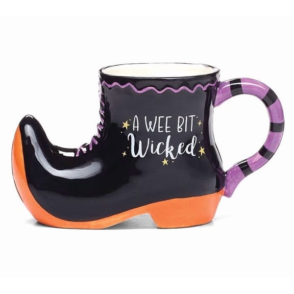 burton+BURTON Witch Boot Shape Message Mug,18-Ounces, Ceramic, Halloween Design